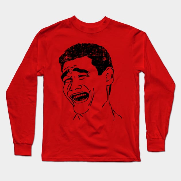 Me la suda - yao ming meme face - grunge design Long Sleeve T-Shirt by verde